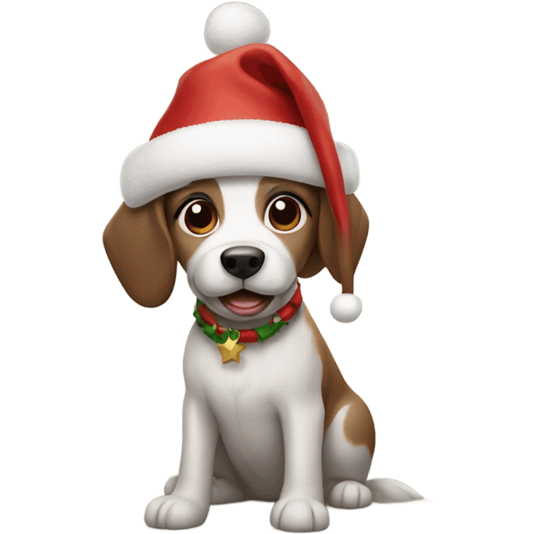 Christmas dog emoji