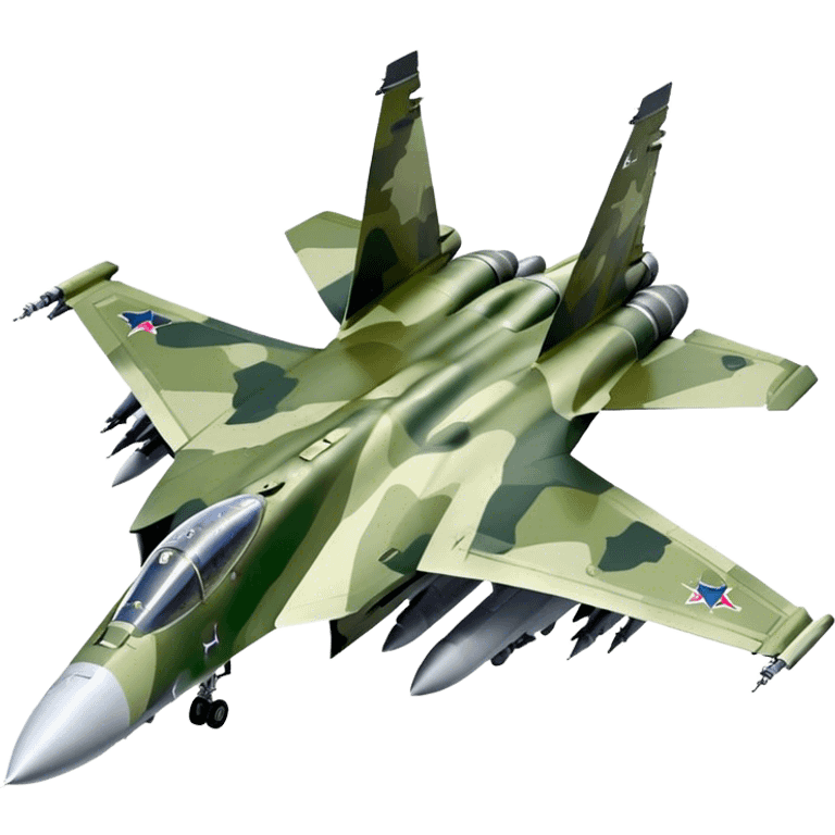 SU-35 Jet - Sukhoi (Model Year: 2020) (Iconic colour: Camouflage green) emoji