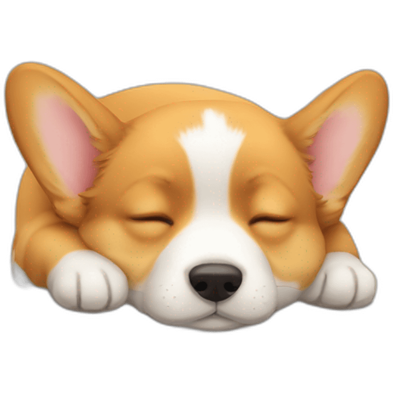 corgi puppy sleeping emoji