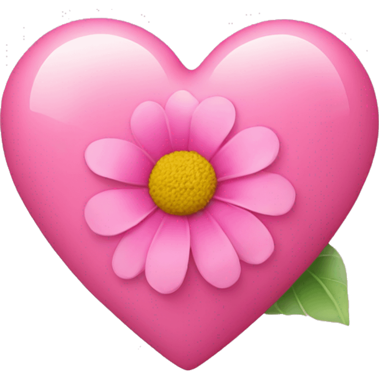 Pink heart with flower emoji