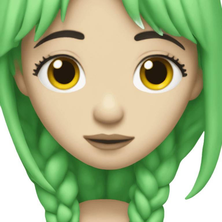 green hair billie eilish emoji