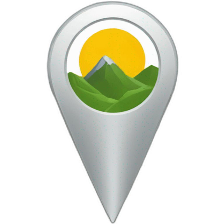 location pin with mountain inside emoji