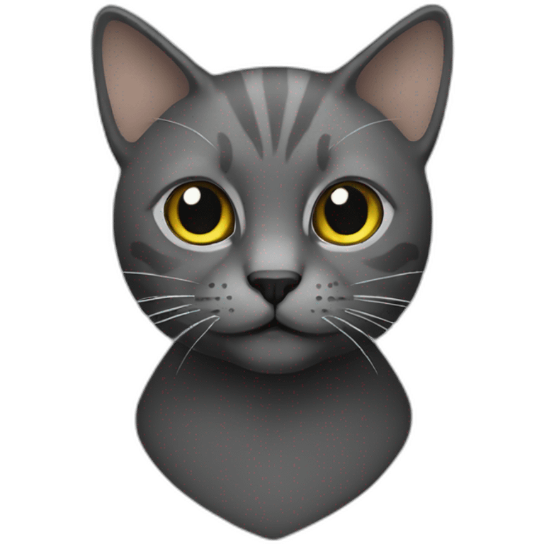 cat dark grey emoji