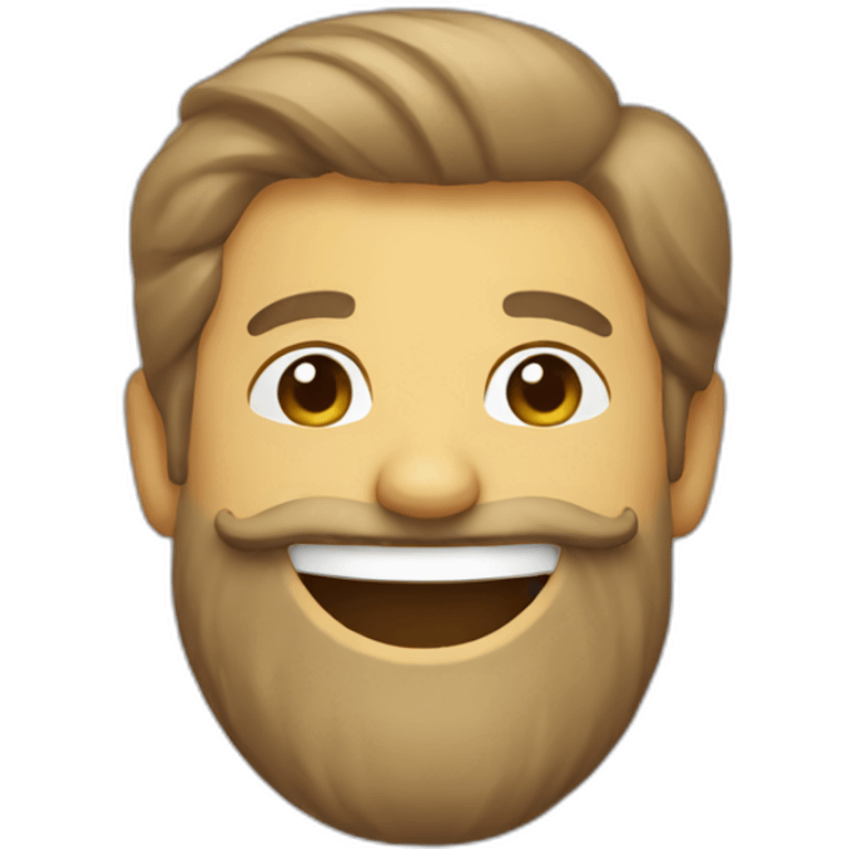 bearded man laughing emoji