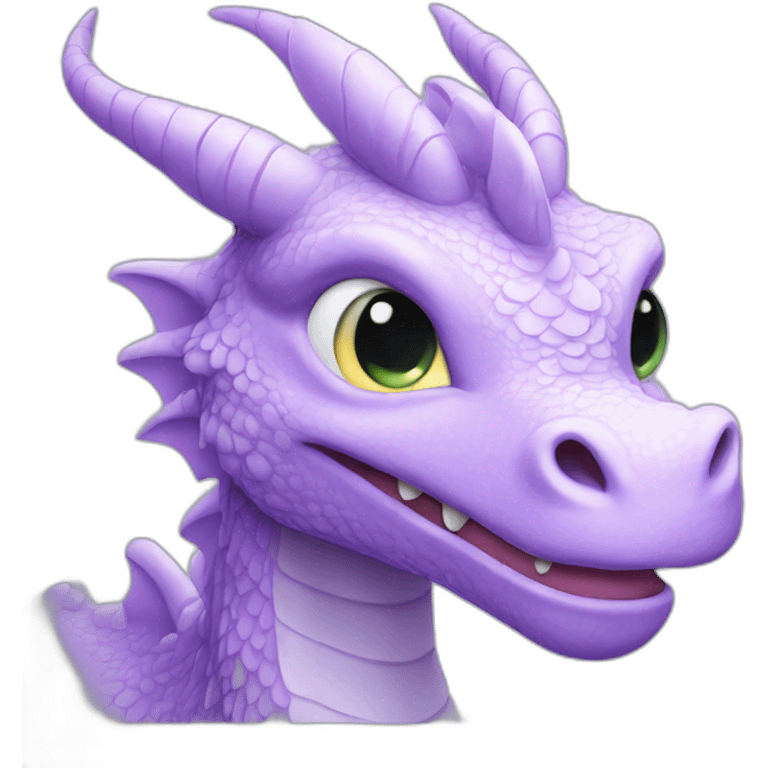 Lilac pastel dragon emoji