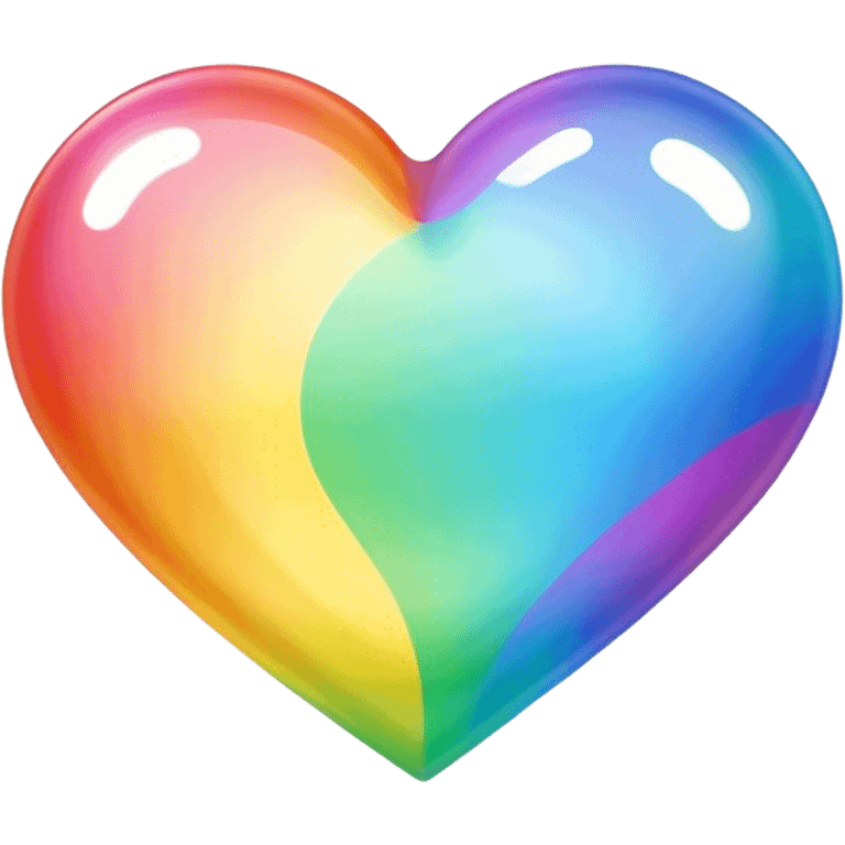 Rainbow heart inside thought bubble  emoji