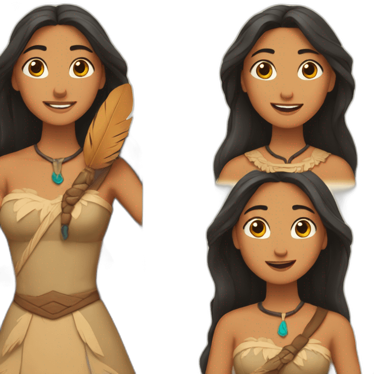 jubiler sur le dos de pocahontas emoji