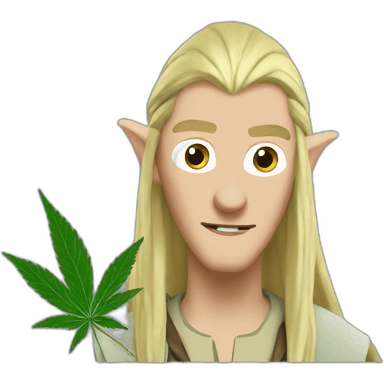 Legolas smoking cannabis emoji