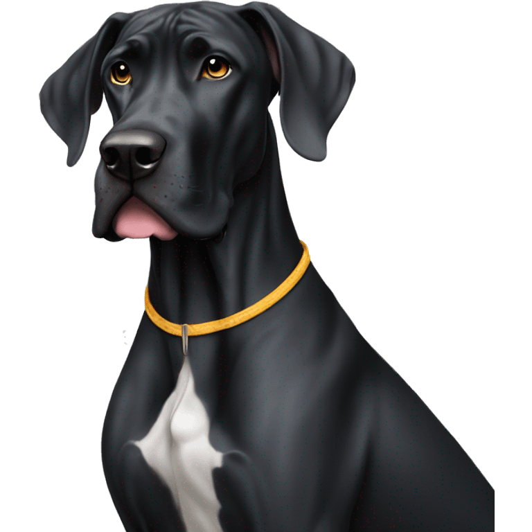 Black Great Dane  emoji