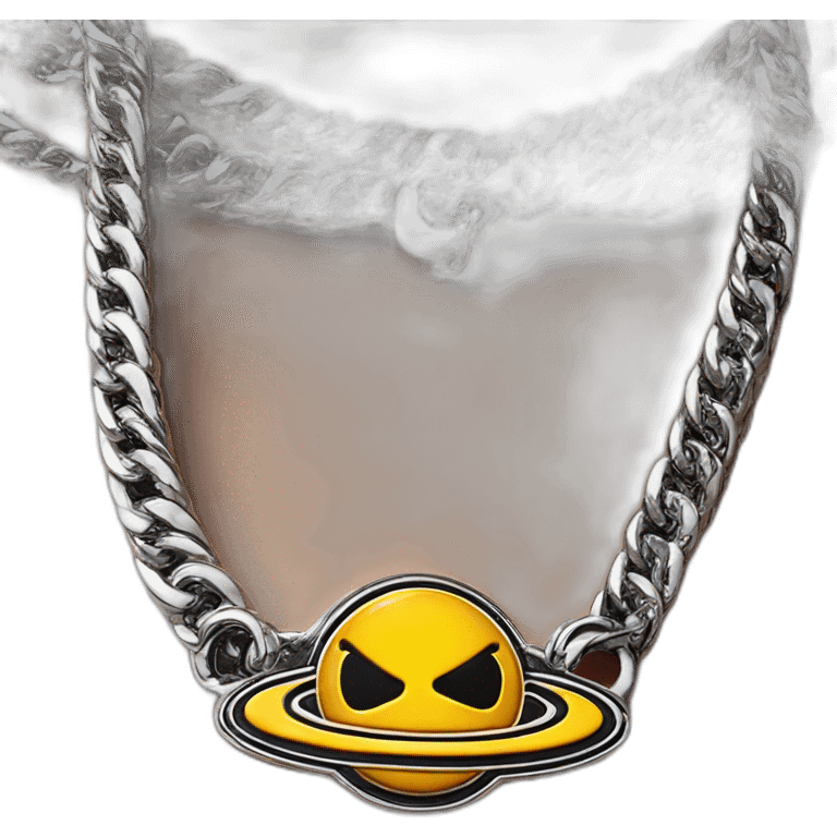 necklace saturn vivienne westwood brand chain  emoji