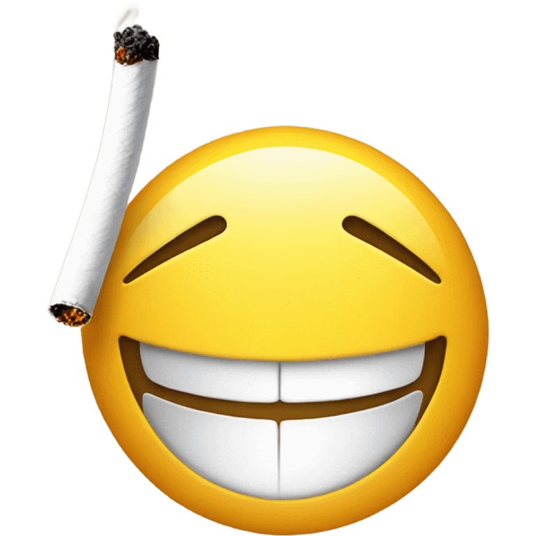 Smile face with cigarette  emoji