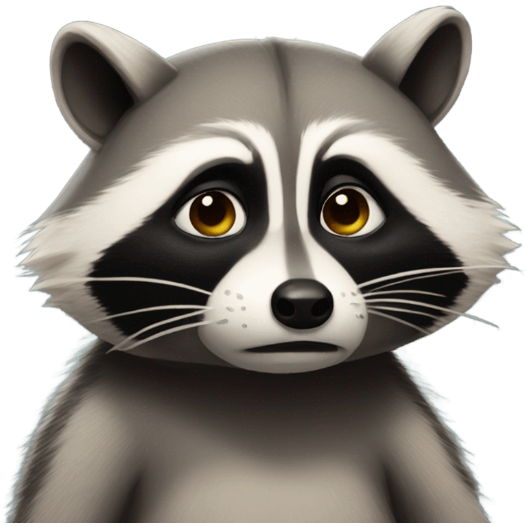 Sad raccoon  emoji