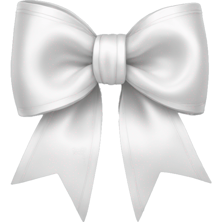 white satin bow emoji