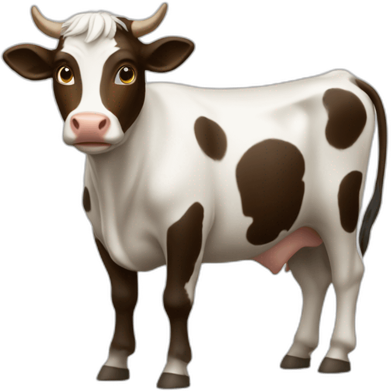 Chat sur une vache emoji