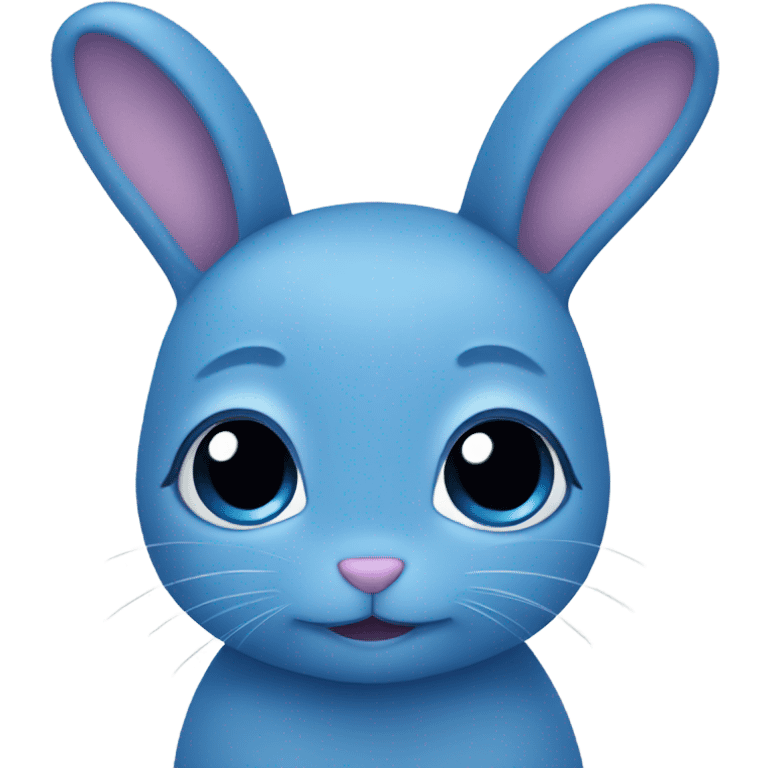 It’s a blue bunny, He’s small, And he’s cute emoji