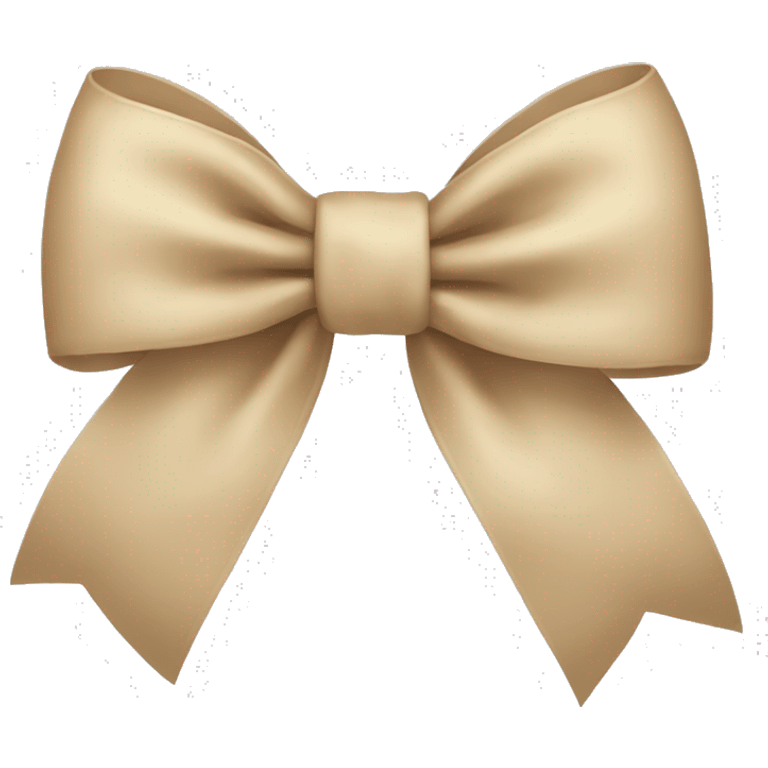 Beige bow emoji