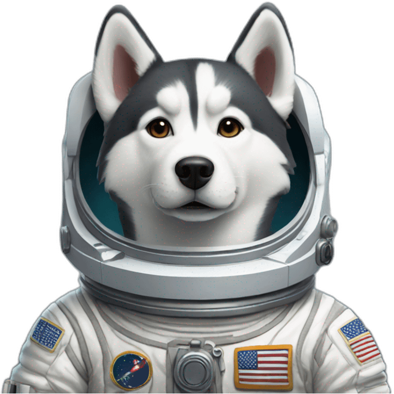 husky in a spacesuite emoji