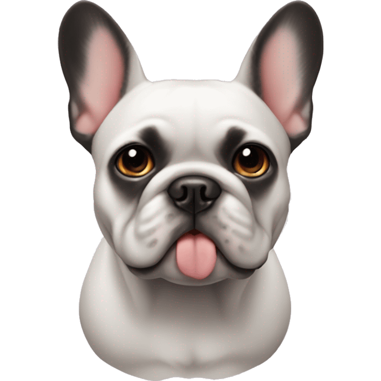 Mutlu bir french bulldog emoji