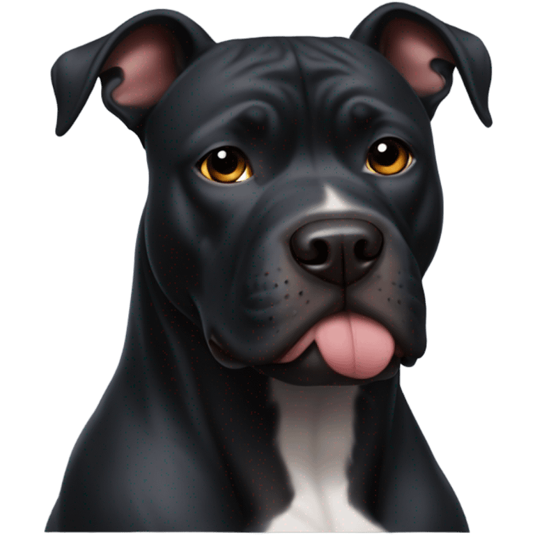 Black pittbull emoji