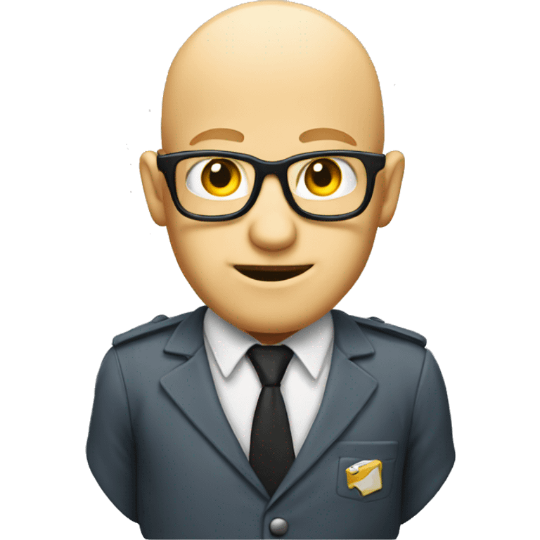 bald blond crazy nerd emoji