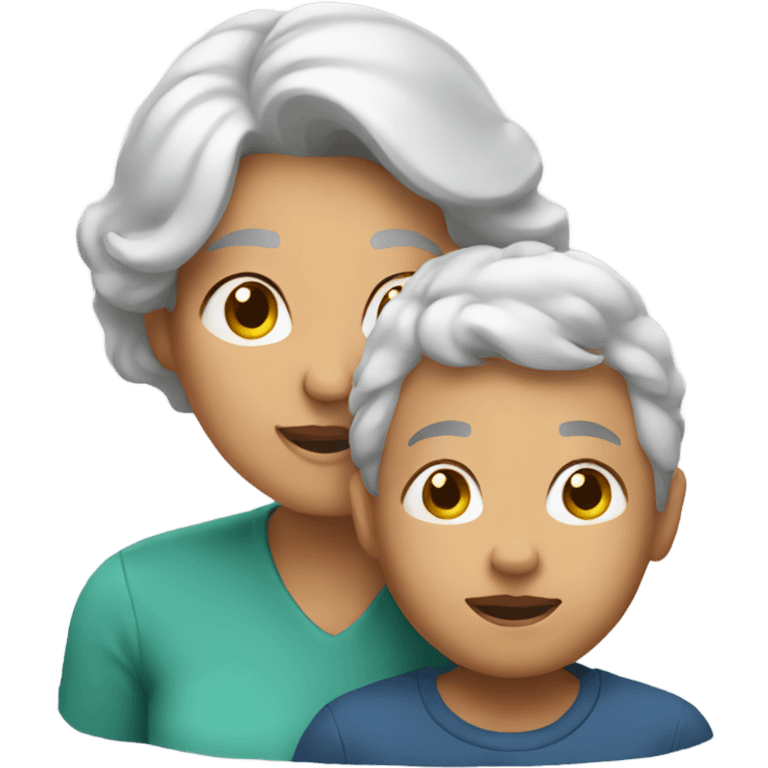 A grandmother with her boy emoji