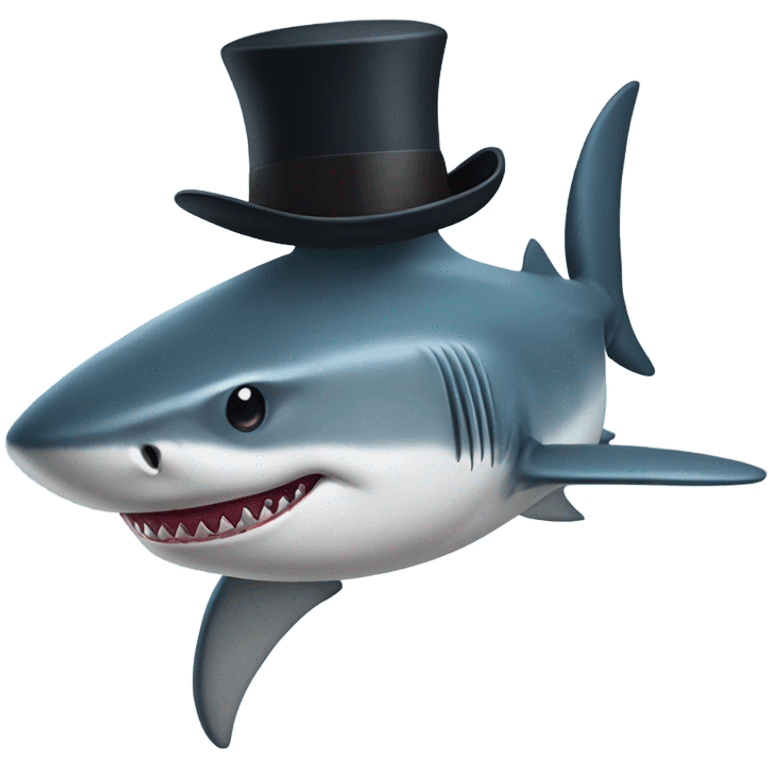 shark with tophat emoji