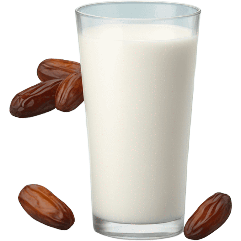 Milk with dates on the side emoji