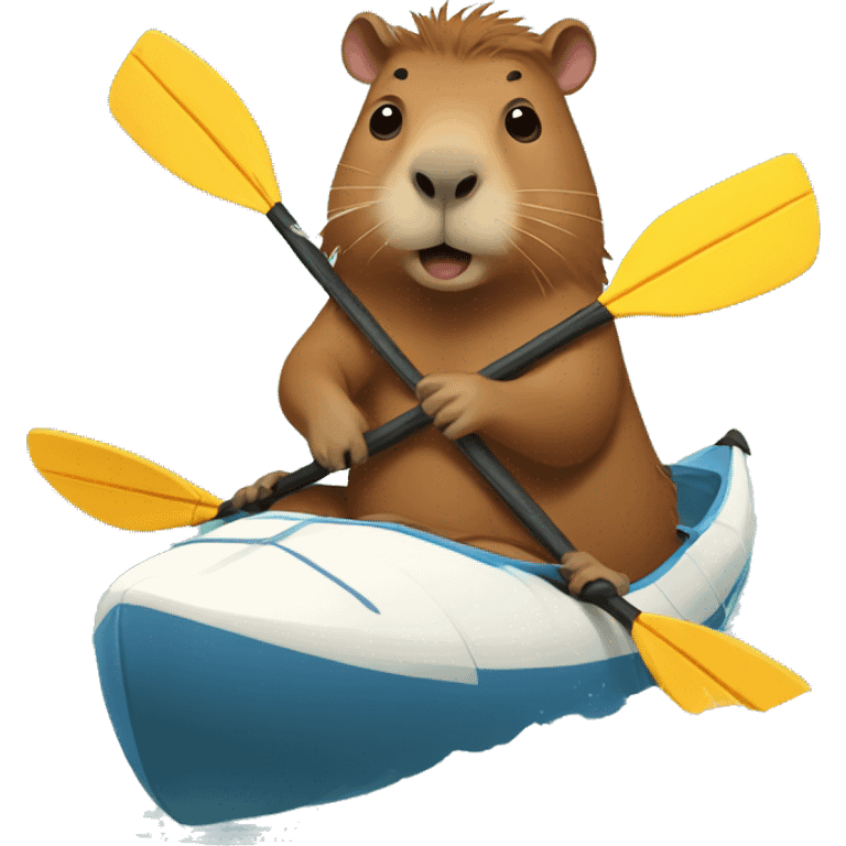 capybara in a kayak emoji