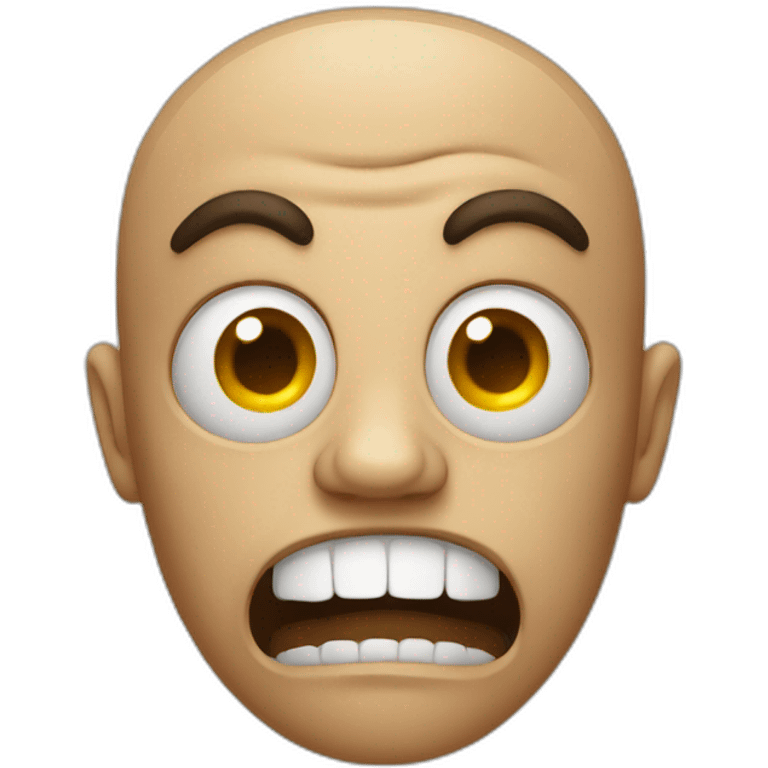 crazy looking emoji. so much fear and dread emoji