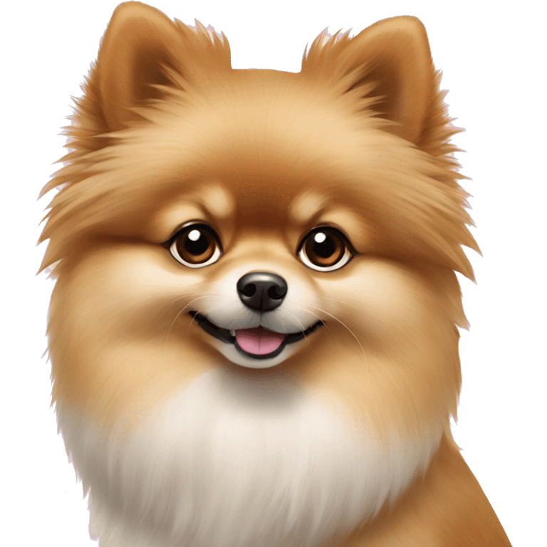 Pomeranian dog show after grooming emoji