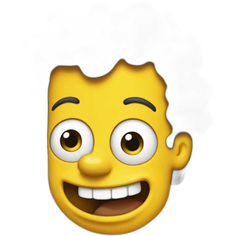 Bart simpson laugh emoji