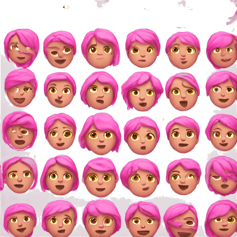 All pink emojis  emoji