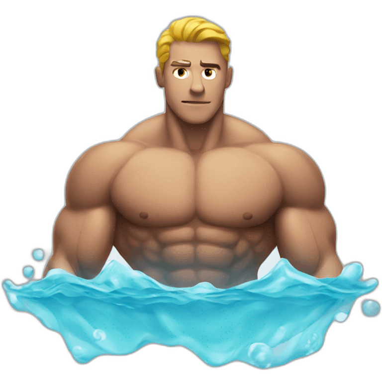 Swimming muscle guy emoji