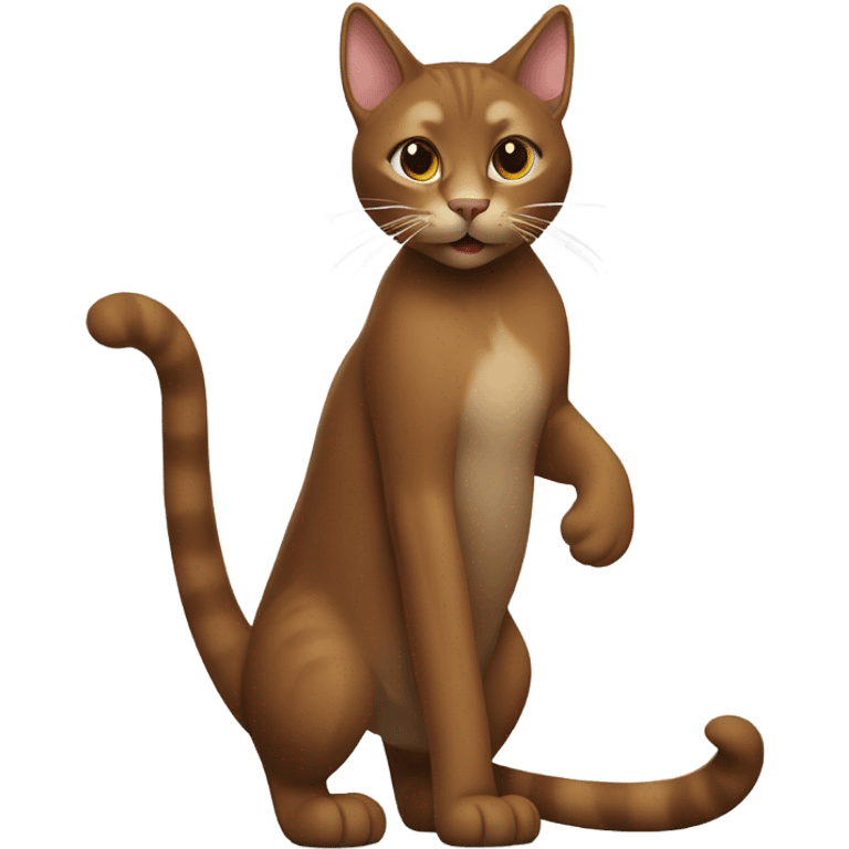 Brown cat standing emoji