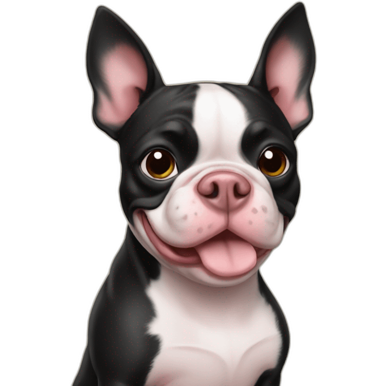 pig x Boston terrier emoji