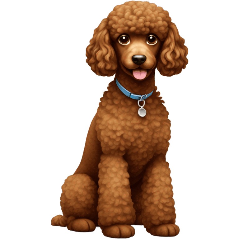 A poddle dog brown emoji