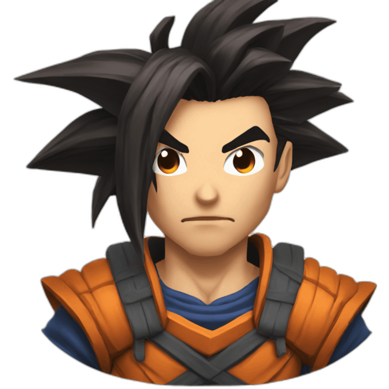 yasuo from league of legend in the style of dragon ball z emoji