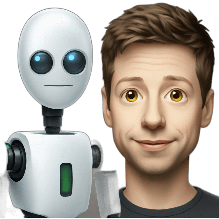 Sam Altman with Robot IA emoji