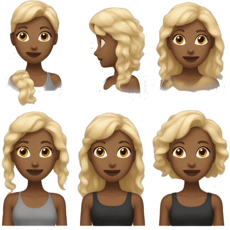 black women with blonde hair emoji