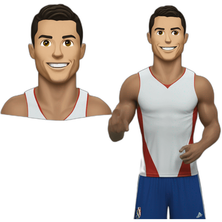 Cristiano Ronaldo uncover his mask emoji