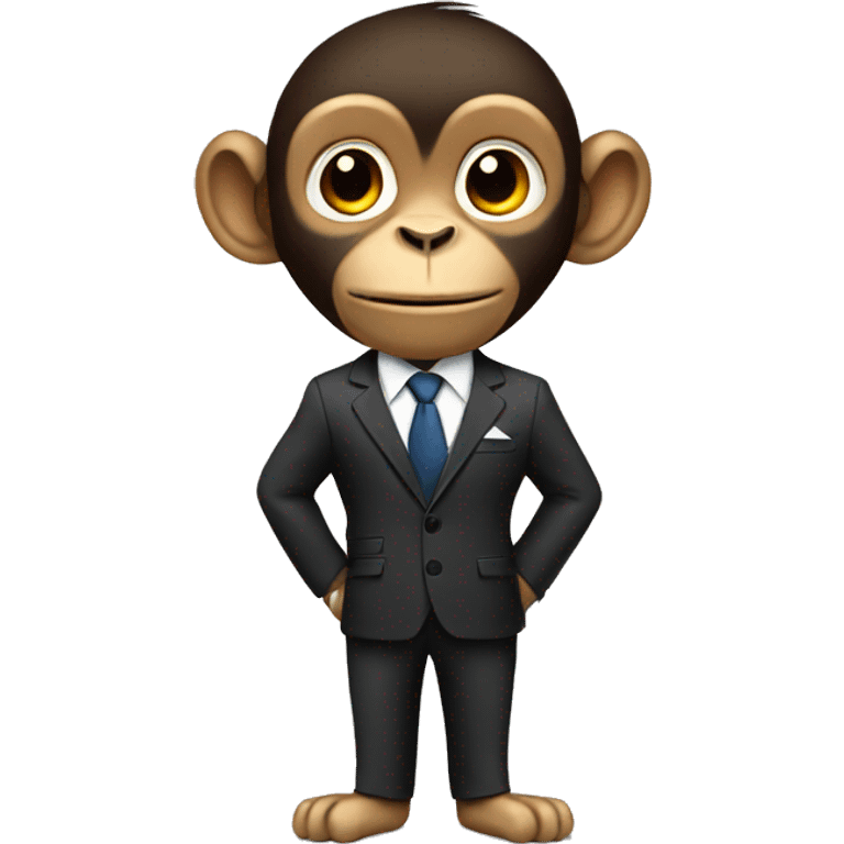 a normal monkey wearing a suit  emoji