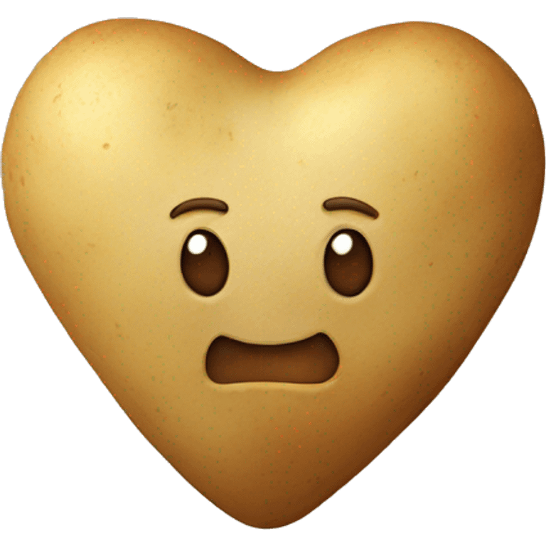 beige heart adorned with potatoes  emoji