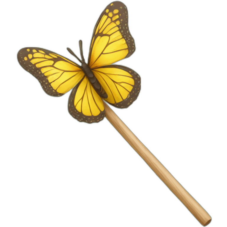 Net on a wooden stick used to catch butterflies emoji