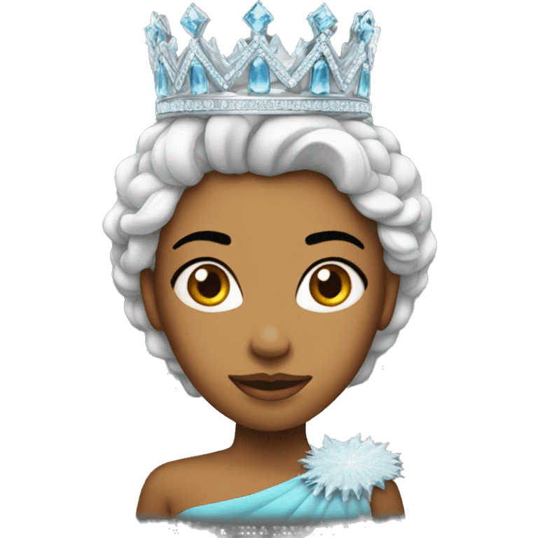 queen with ice crown emoji