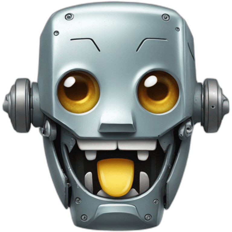 dumb drooling robot emoji