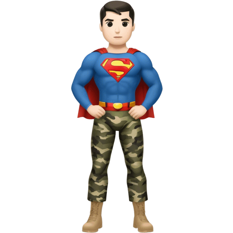 Superman wearing camouflage pants emoji