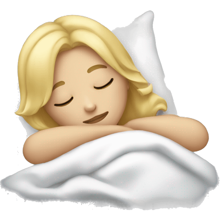 Blonde girl sleeping  emoji