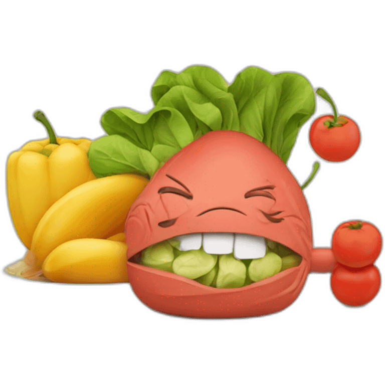 muscle and healthy food emoji