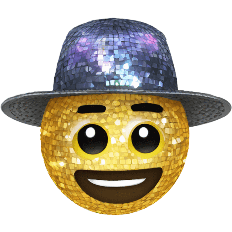 Discoball hat emoji