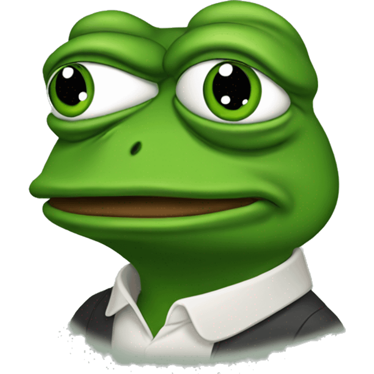 pepe the frog concentrated trader emoji